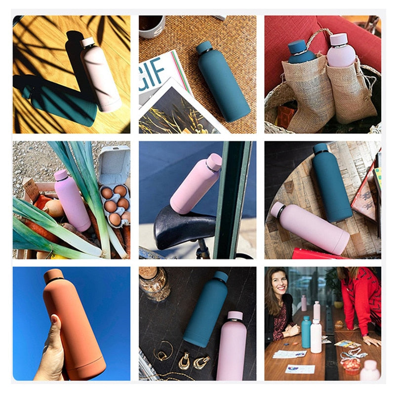 Stainless steel thermal water bottle - matte